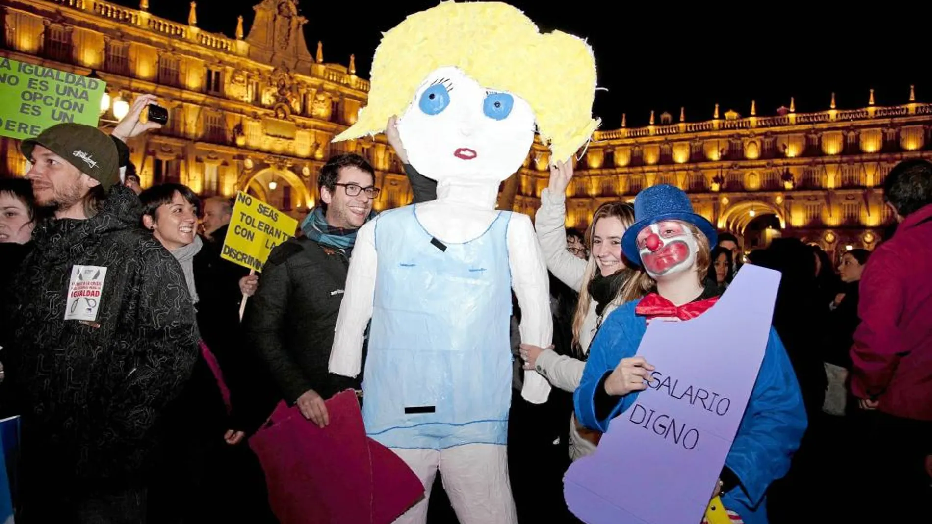 Concentración en la Plaza Mayor de Salamanca el pasado año