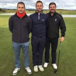 Los dos ganadores, en St. Andrews, acompañados de Fran Pintor (en el centro)