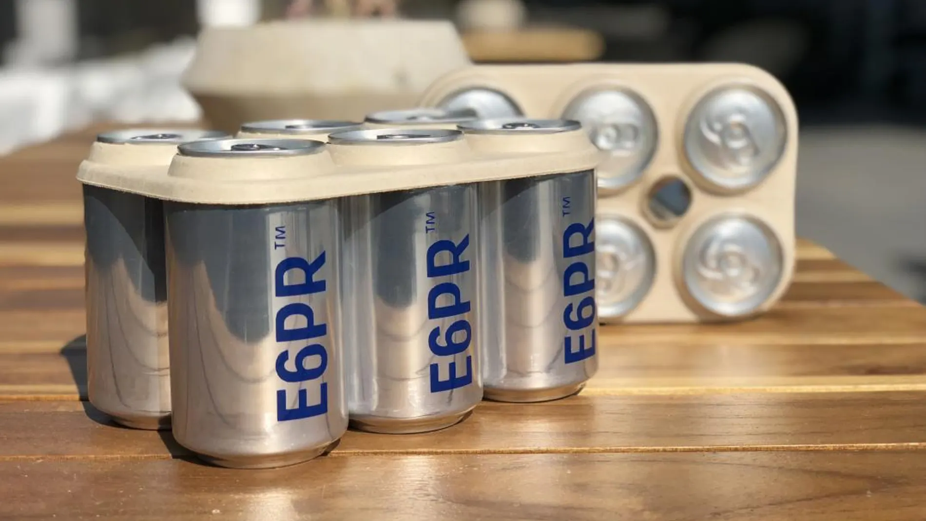 El prototipo de los Eco Six Pack Ring de la empresa Saltwater Brewery