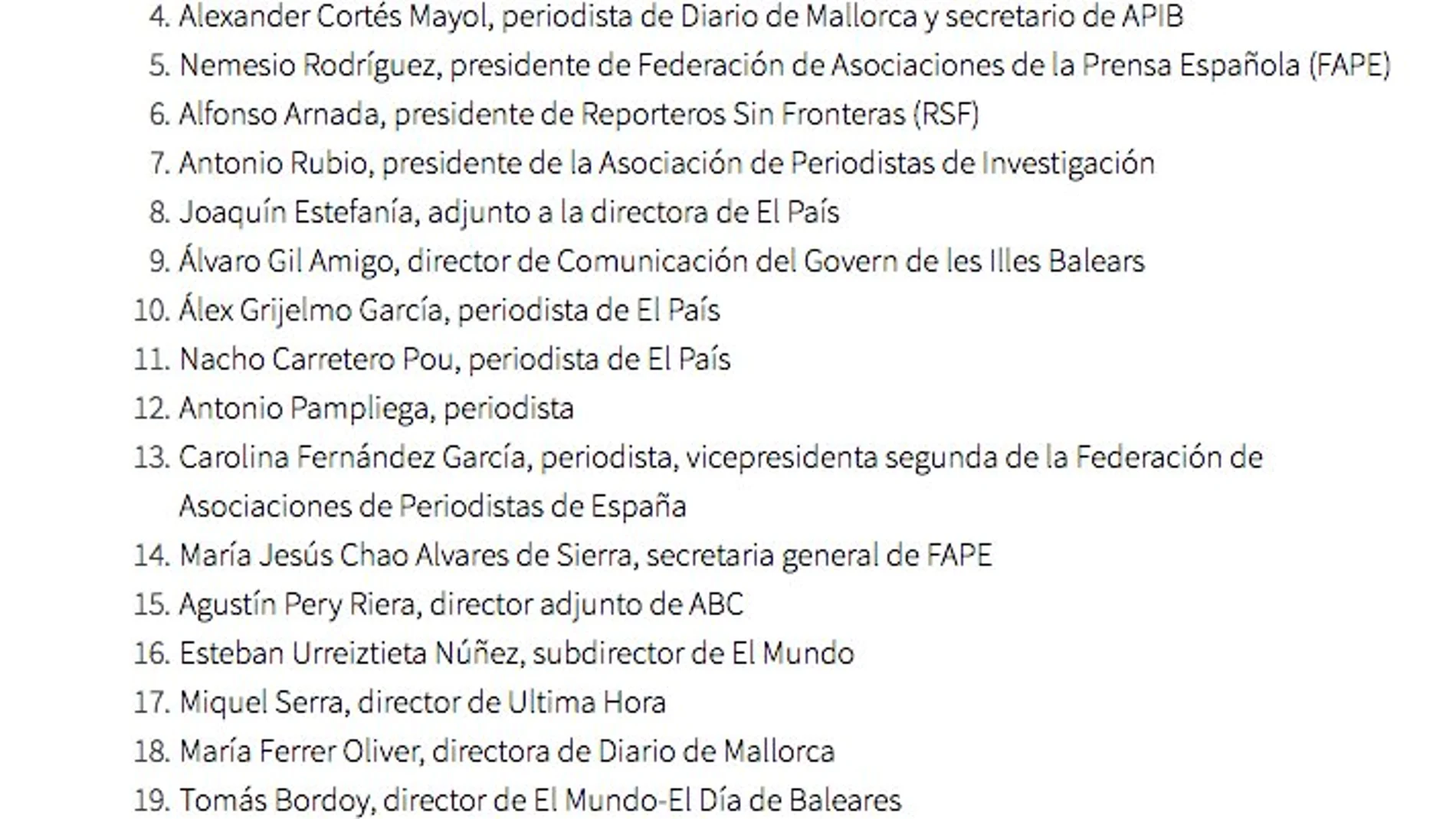 Cientos de periodistas denuncian ante la fiscal general del Estado los registros en medios de comunicación en Baleares