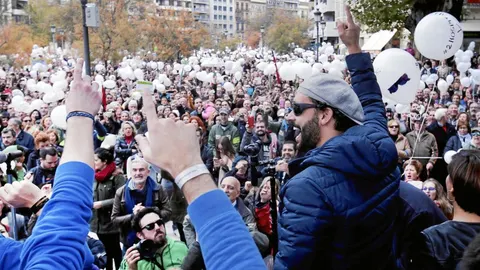 «Spiriman» en la protesta granadina