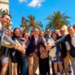 Manuel Padín junto al resto de componentes de la candidatura municipal de Ciudadanos en Cartagena. LA RAZÓN