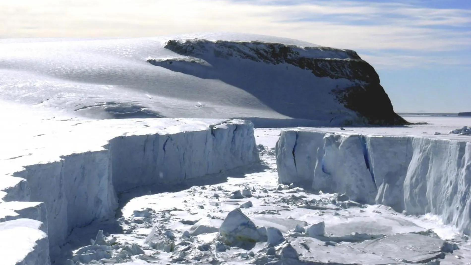 Un glaciar de la Antártida