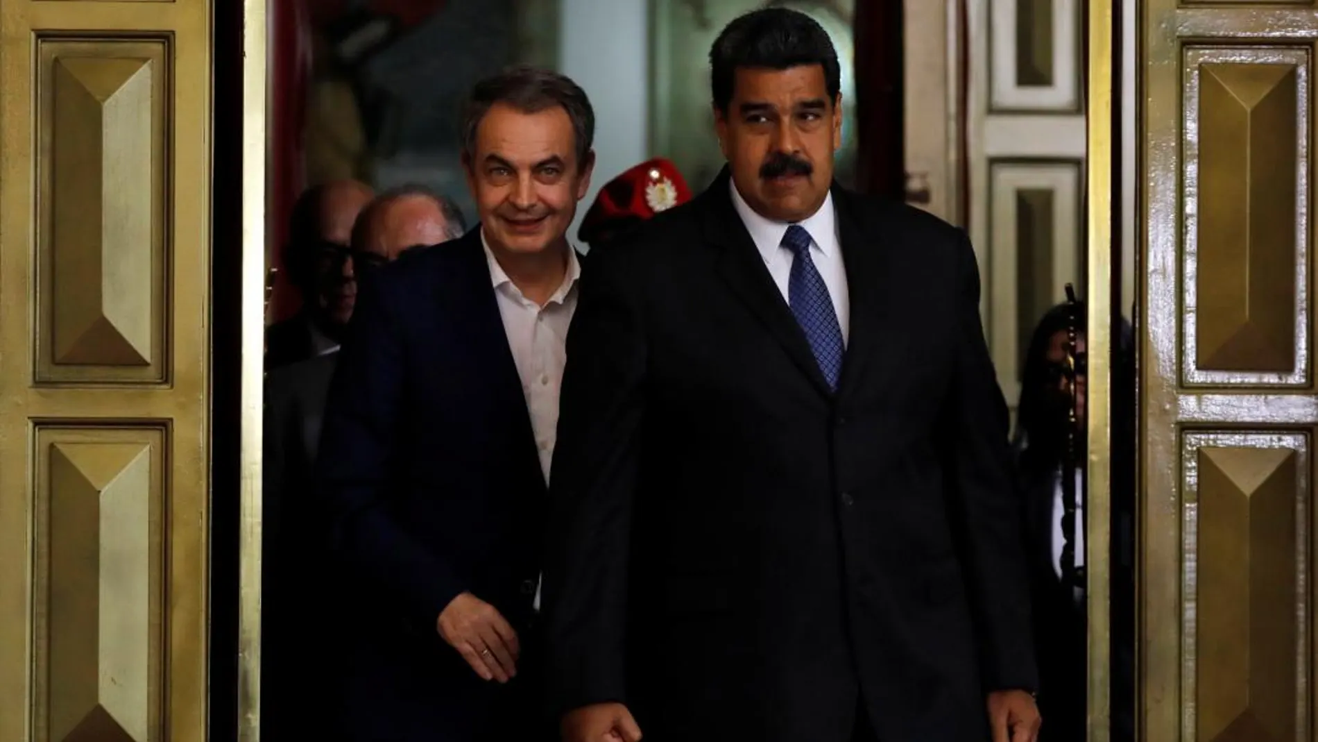 Zapatero con Maduro el domingo en Venezuela/Foto: Reuters