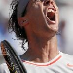 La alegría de Rafa Nadal al vencer a Djokovic