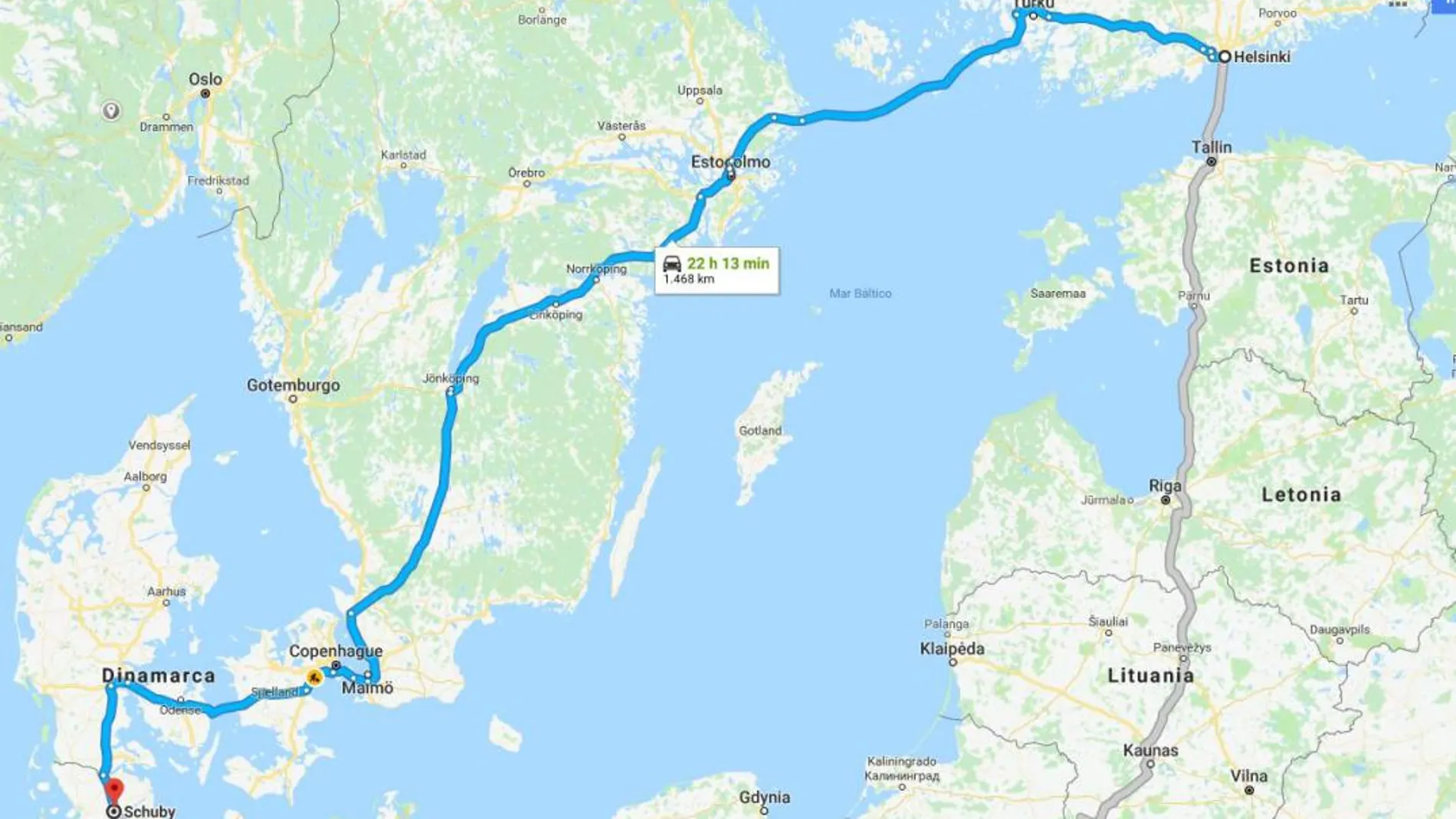 La posible ruta de Puigdemont tras salir de Helsinki