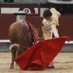 Antonio Nazaré torea al natural en Las Ventas el pasado Domingo de Ramos