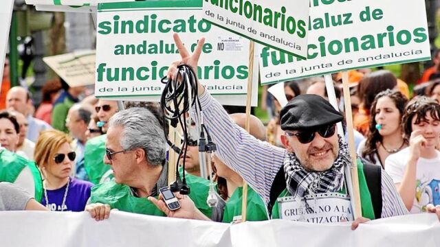 El Sindicato Andaluz de Funcionarios (SAF) ha llevado a menudo sus reivindicaciones a la calle