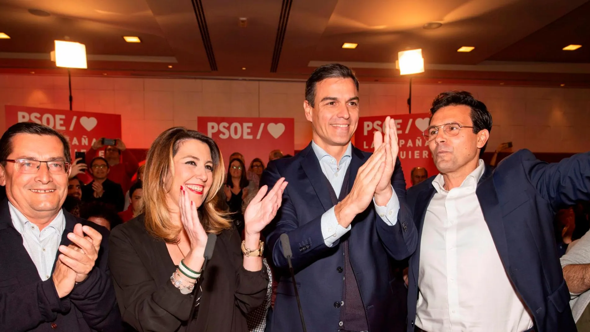 Pedro Sánchez y Susana Díaz coincidieron en un acto del partido el pasado lunes en Granada / Foto: Efe