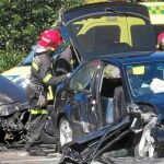 Cuatro heridos en un accidente de coche en Salamanca el pasado mes de septiembre.