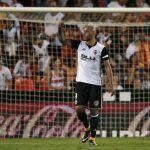 El jugador del Valencia CF, Simone Zaza, celebra el primer gol de su equipo ante la UD Las Palmas