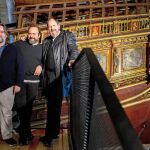 Andrés Lima, Juan Cabestany y Josep Maria Pou ayer en el Museu Marítim de Barcelona