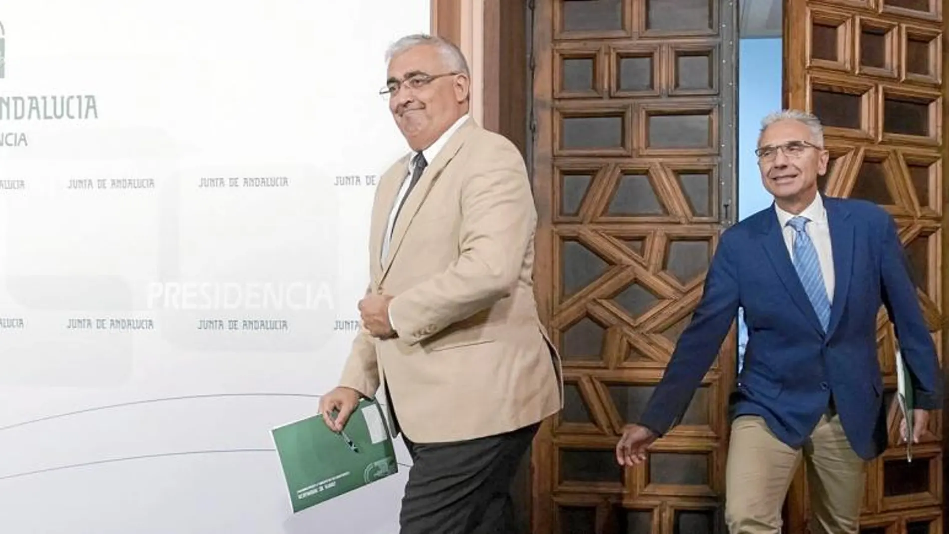 Antonio Ramírez de Arellano y Miguel Ángel Vázquez, ayer