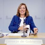 La portavoz de la Junta, Milagros Marcos, comparece en rueda de prensa tras el Consejo de Gobierno