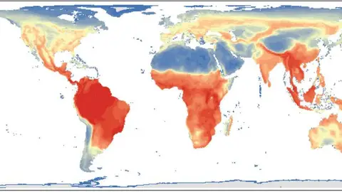 Uno de los mapas incluidos en el estudio