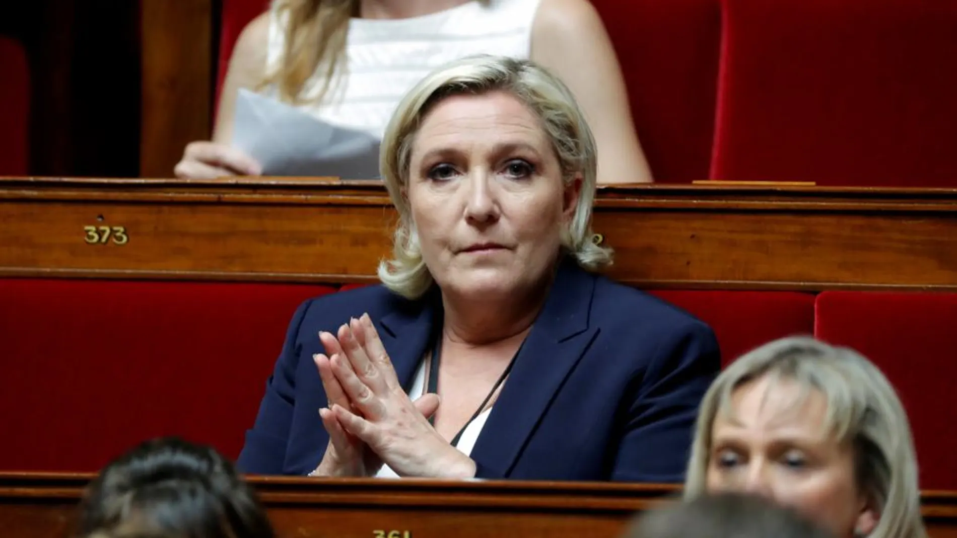 Marine Le Pen en la Asamblea Nacional el pasado 27 de julio