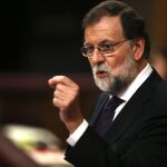 El presidente del Gobierno Mariano Rajoy en el Congreso