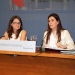 La vicepresidenta del Consell, Mónica Oltra (izda.), y la consellera de Sanidad, Carmen Montón, ayer en rueda de prensa