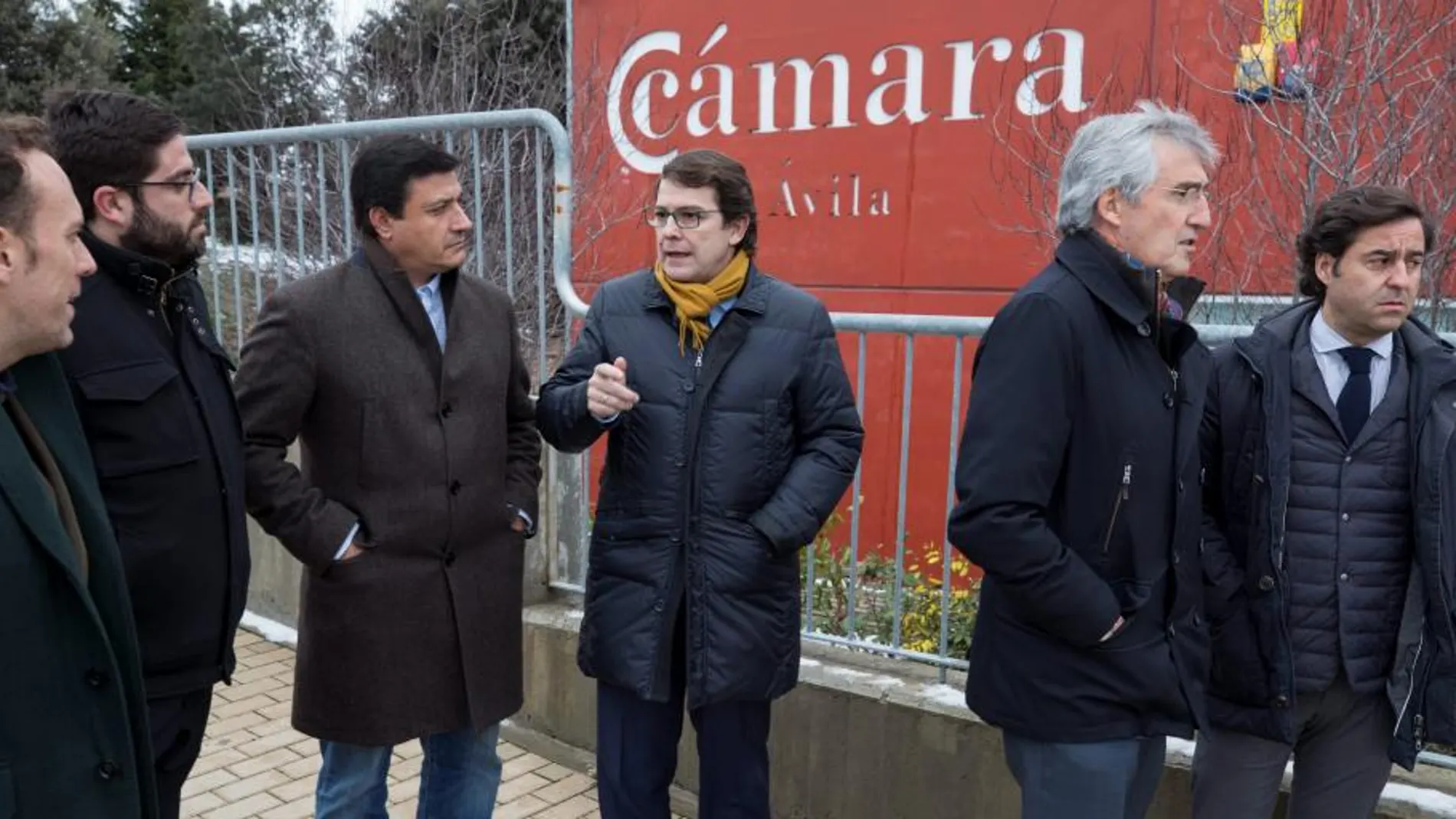 Fernandez Mañueco visita el vivero de empresas de Ávila junto a José Luis Rivas, David Sahagún y Sánchez Cabrera, entre otros