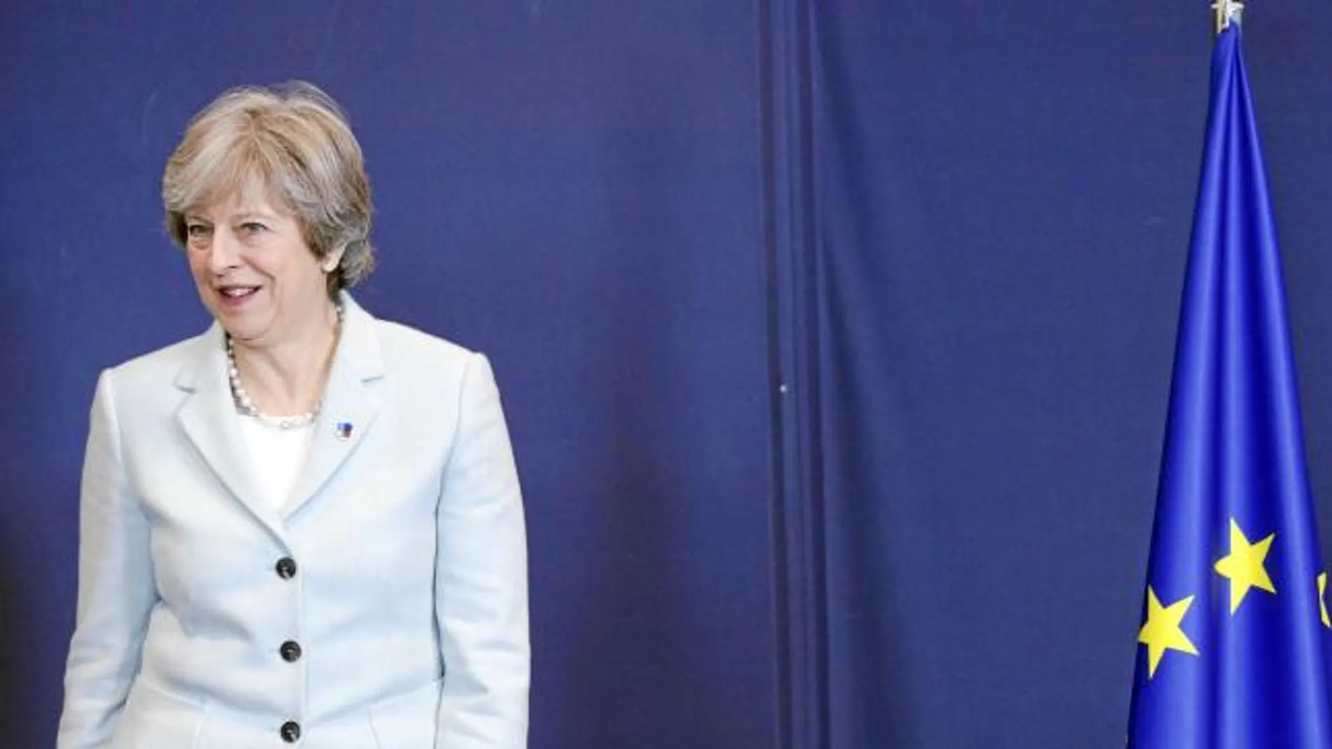 La primera ministra, Theresa May, en su última visita a Bruselas