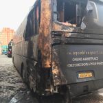 Imagen del autobús calcinado