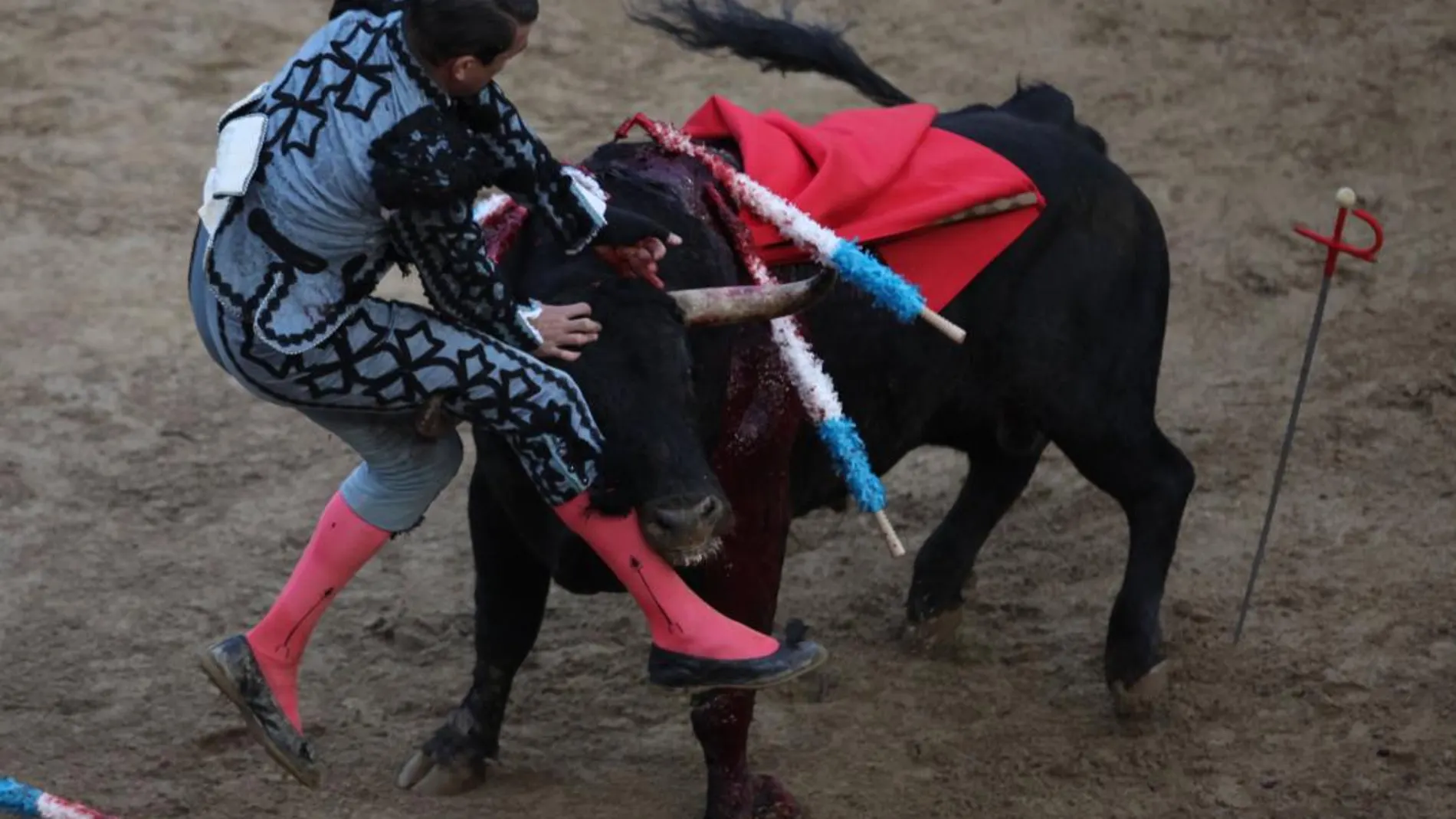 Manzanares, en el momento en el que resultó cogid