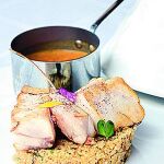 Corvina de cuscús con frutos secos