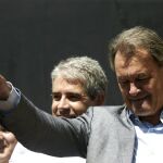 Acto de apoyo a Artur Mas en Arenys de Munt.