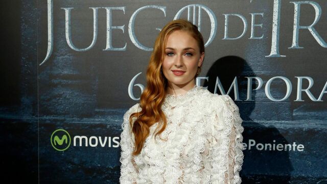 Sophie Turner, actriz que encarna a Sansa Stark en Juego de Tronos, en Madrid en el año 2016