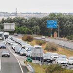 Retenciones en la A6, a la altura de Tordesilllas, en dirección a Madrid
