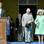 Los duques de Sussex junto a Camila de Cornualles y el príncipe Carlos