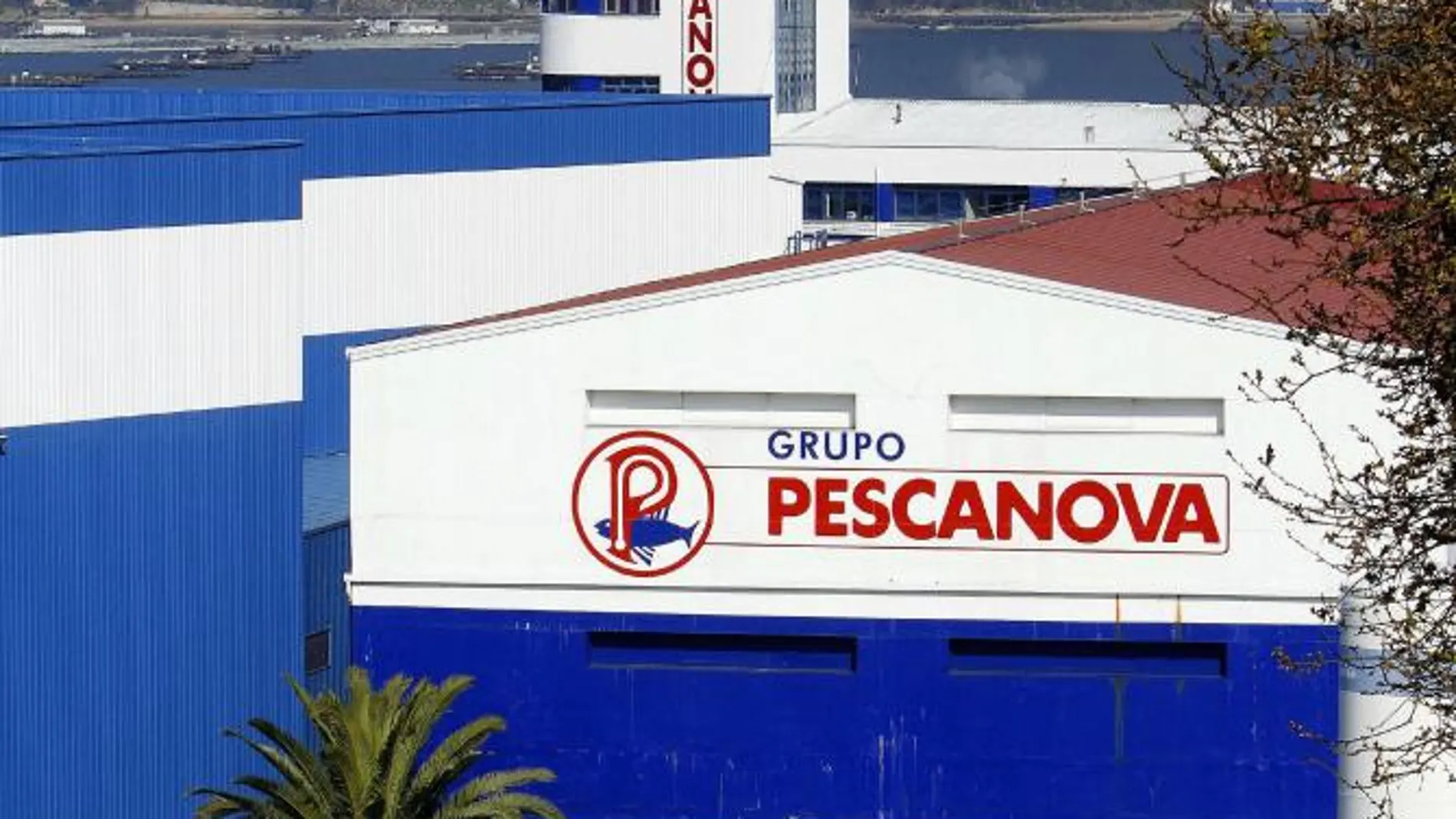 Sede central de la industria de elaboración y transformación de pescado Pescanova en Chapela en el ayuntamiento de Redondela