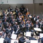 La formación de Cullera, durante su actuación, bajo la batuta de Carlos Garcés (LA RAZÓN)