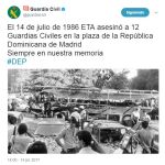 La Guardia Civil homenajea a sus 12 agentes asesinados en el atentado de la República Dominicana de Madrid hace hoy 31 años