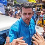 Henrique Capriles participó en los actos organizados por la oposición a favor del revocatorio contra Nicolás Maduro, ayer en Caracas