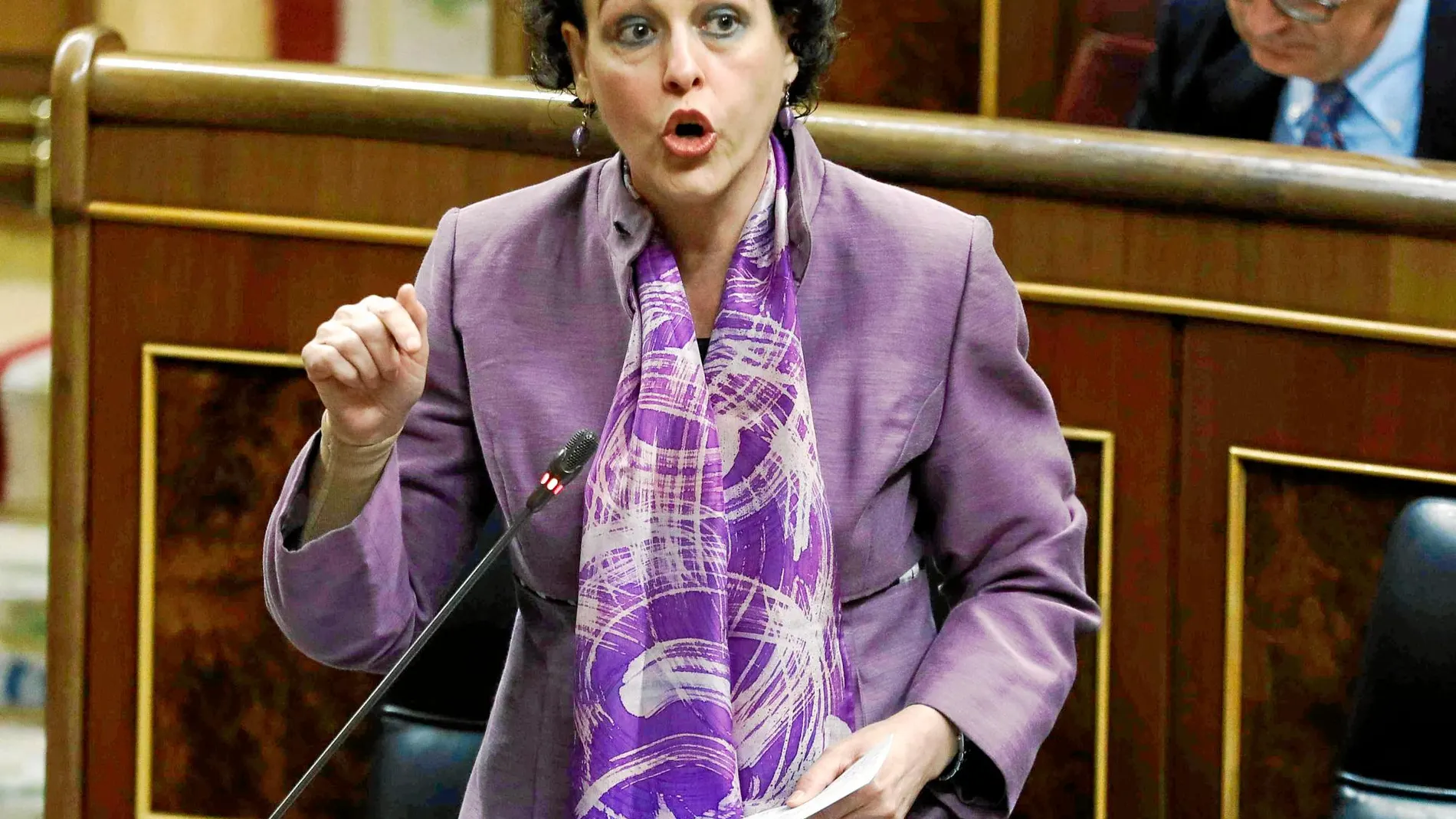 Magdalena Valerio, ministra de Trabajo, durante una intervención en el Pleno del Congreso