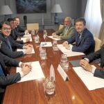 Alfonso Fernández Mañueco y Javier Iglesias se reúnen con el ministro de Justicia en funciones, Rafael Catalá