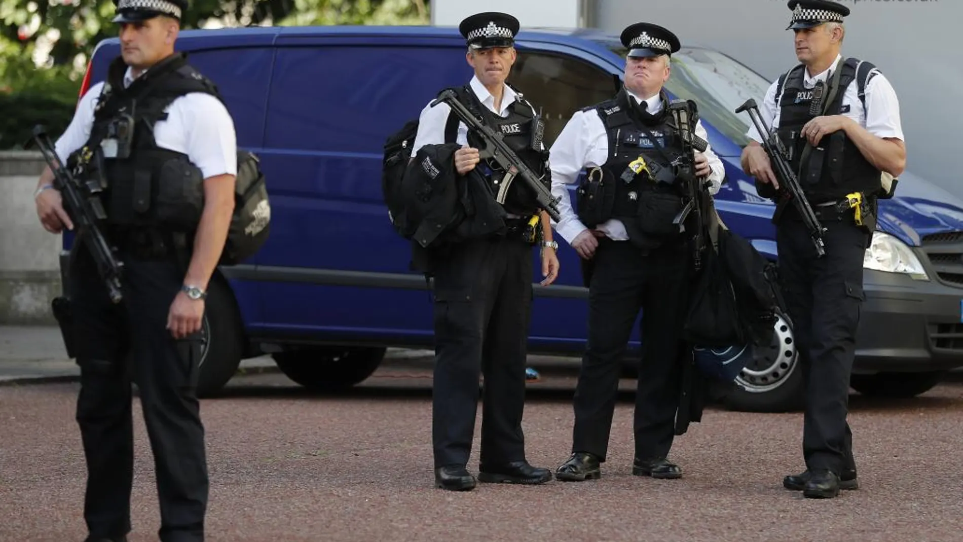 Imagen de archivo de policías en Londres