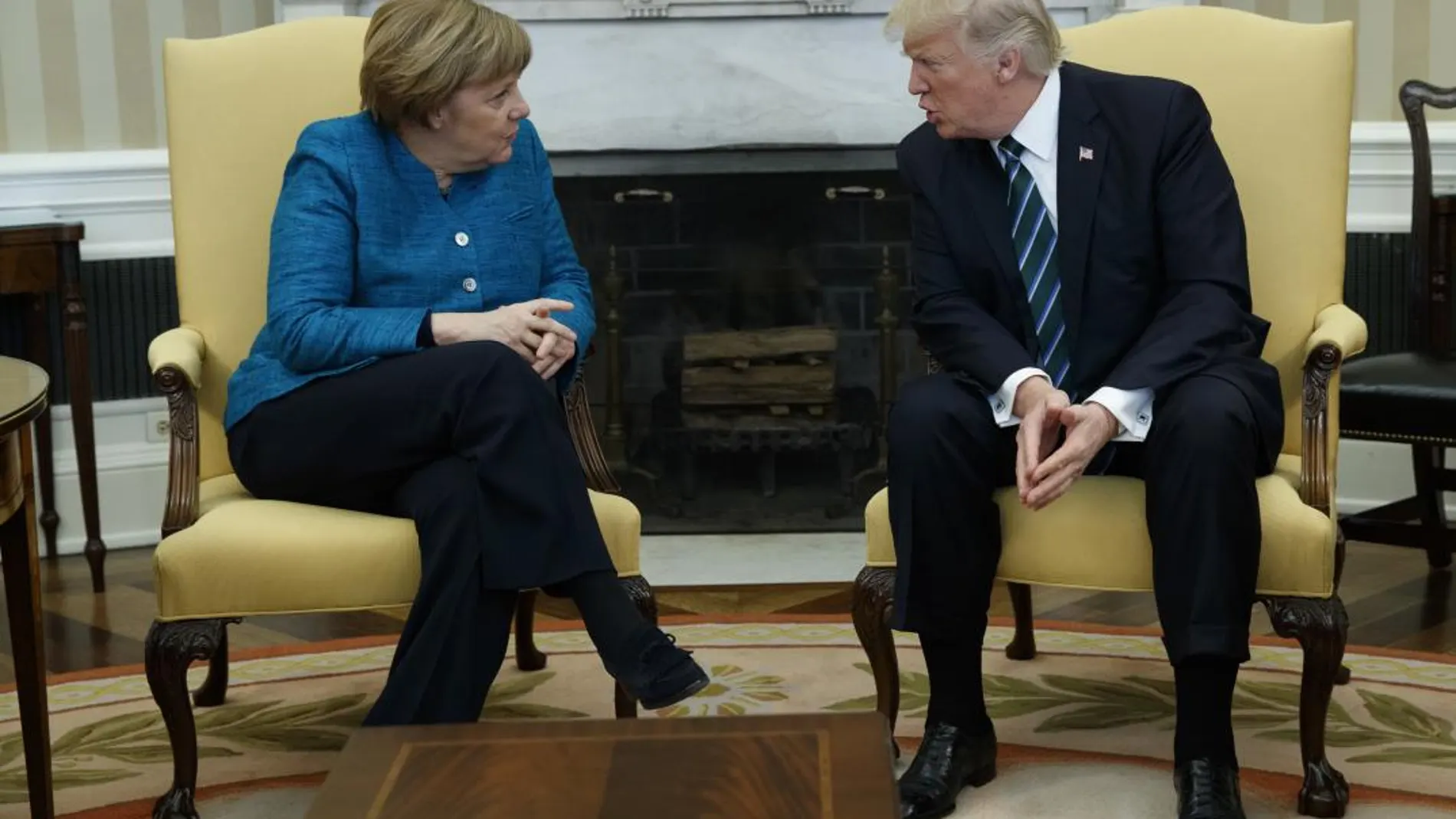 Donald Trump y Angela Merkel durante una reunión el pasado año