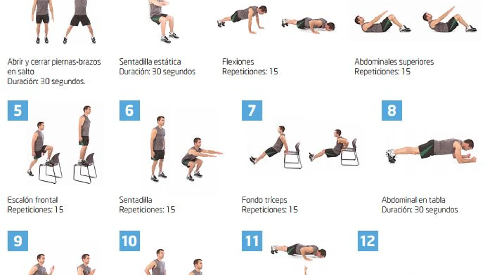Los 12 mejores ejercicios para mantener la forma física en agosto