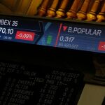 Paneles de la Bolsa de Madrid