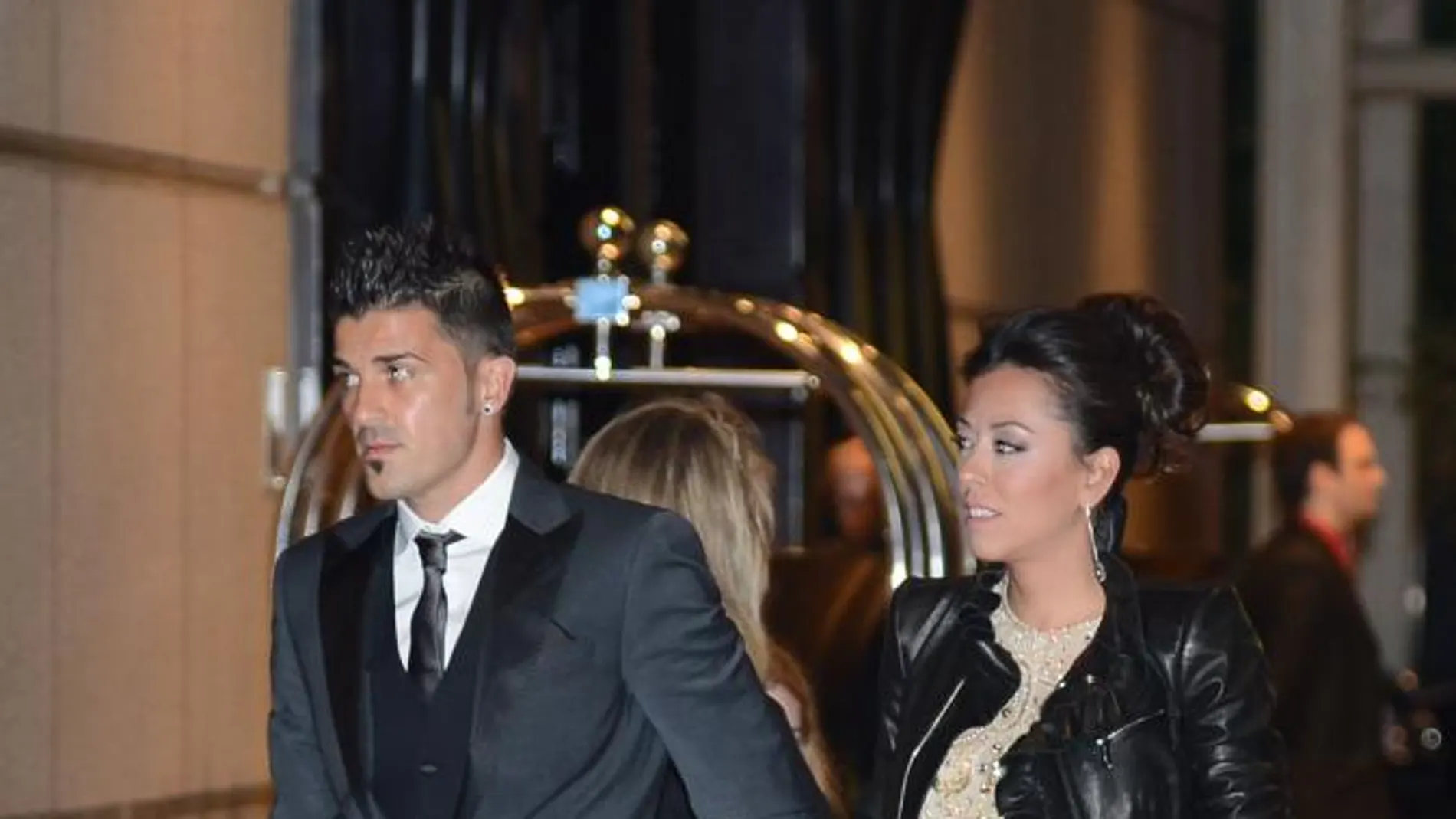 David Villa con su mujer Patricia González