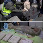 Algunas de las obras encontradas por la Policía