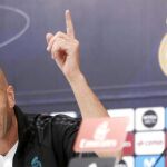 Zidane, ayer, en la sala de Prensa de Valdebebas, antes del partido de hoy contra el Getafe