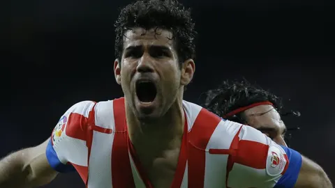 Diego Costa celebra un gol al Real Madrid
