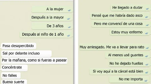 Los mensajes del móvil dan fe de la crueldad tanto de Patrick como de su amigo, que incluso le jalea por el crimen