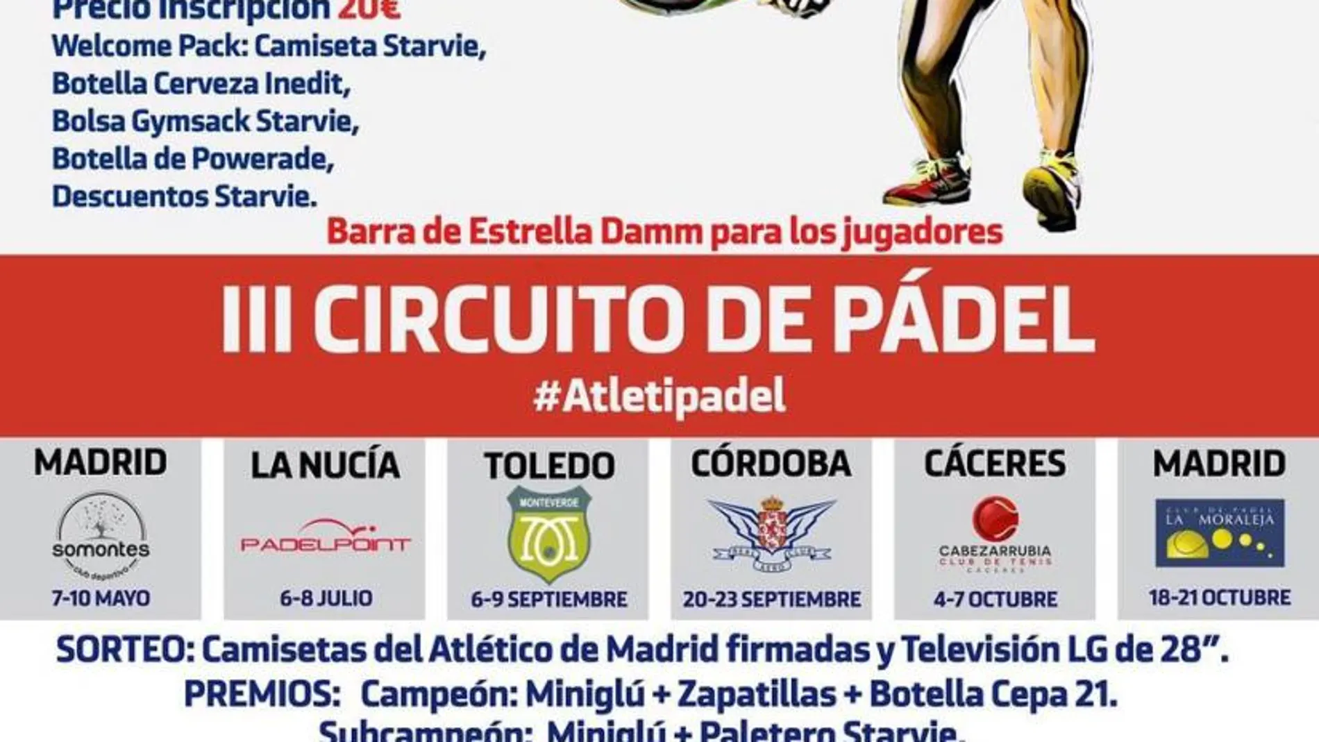 Cartel Circuito solidario Atlético de Madrid