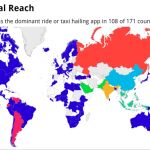 Uber ya es la app de taxis más usada en 108 países