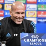 Zinedine Zidane, técnico del Real Madrid, en rueda de prensa