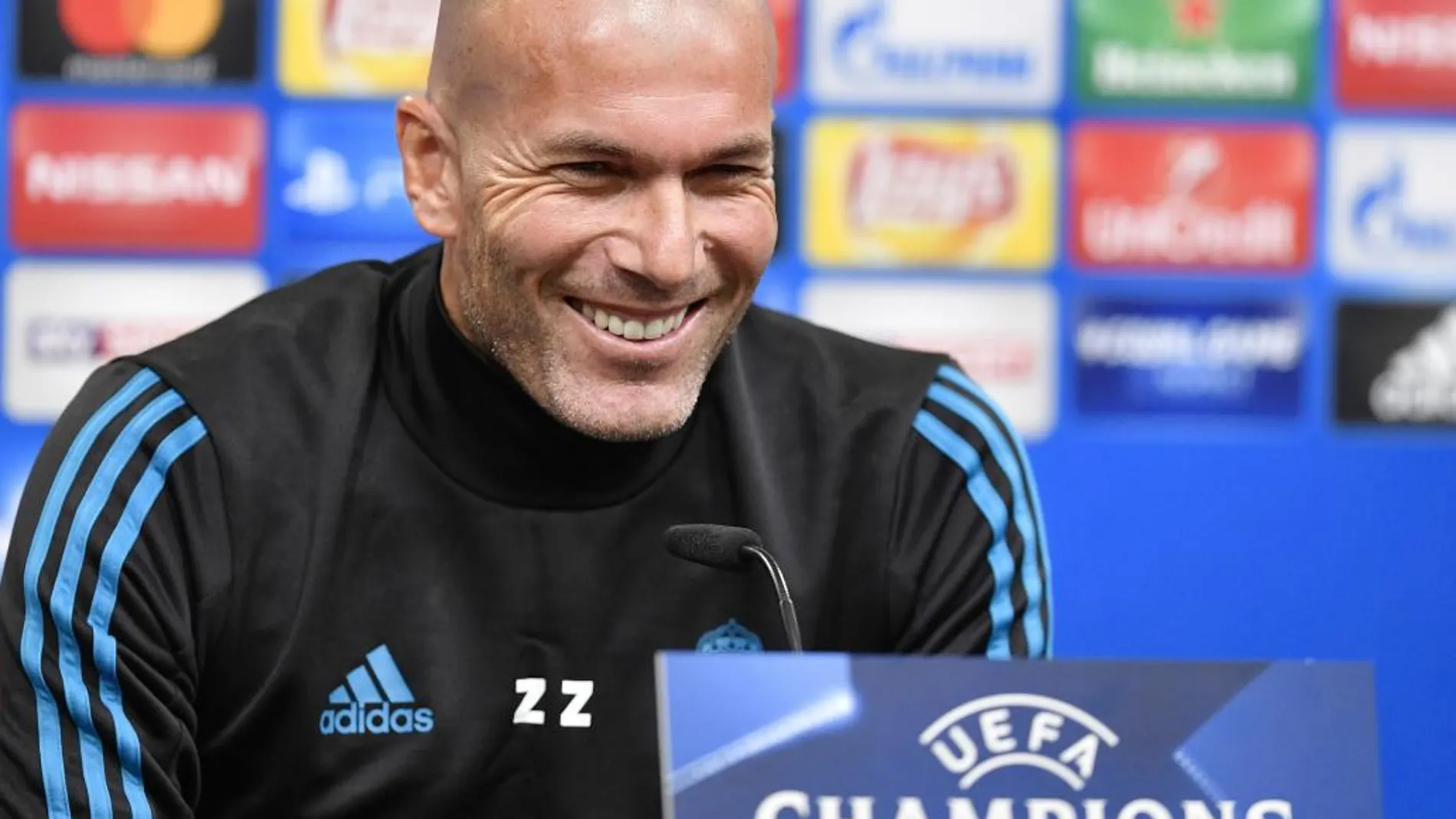 Zinedine Zidane, técnico del Real Madrid, en rueda de prensa